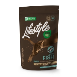 Сухий беззерновий корм для дорослих котів з білою рибою Lifestyle Grain Free White Fish Adult Cat 400г