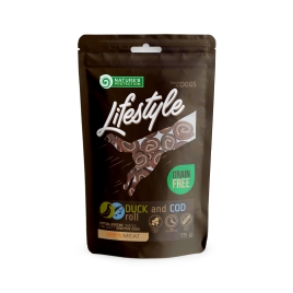 Лакомство для собак, рулеты из утки и трески, Nature&#039;s Protection Lifestyle snacks for dogs, duck and cod rolls, 75г