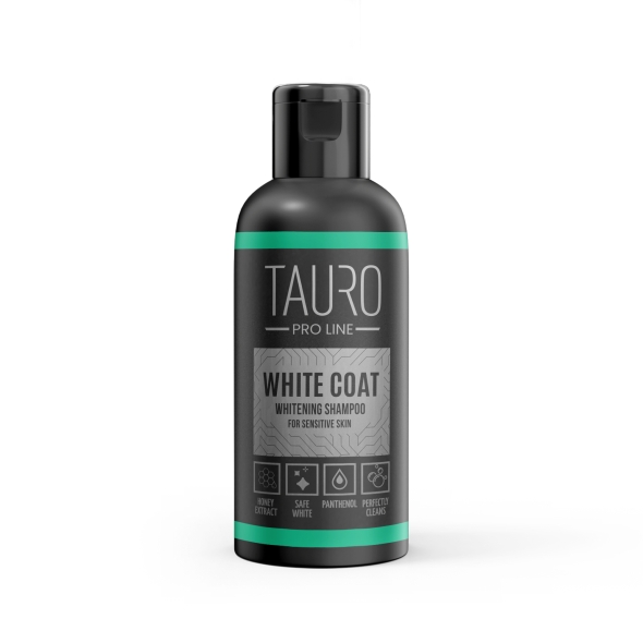 Відбілювальний шампунь для собак і котів з білою шерстю Tauro Pro Line White Coat Whitening Shampoo 50 мл