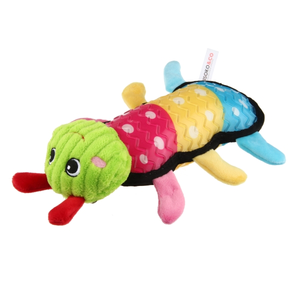 Іграшка для собак MISOKO&amp;CO Гусінь, плюшева, 11,5х8,5х3 cm