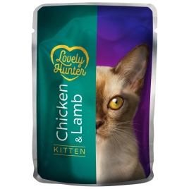 Вологий корм для кошенят з курятиною та ягнятиною Lovely Hunter Kitten with Chicken and Lamb 85 г