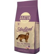 Повнораціонний сухий корм для стерилізованих котів ARATON STERILISED Adult All Breeds 15кг