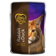Вологий корм для дорослих котів з кролятиною і качкою Lovely Hunter Adult with Rabbit and Duck 85 г