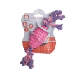 Игрушка для собак MISOKO&amp;CO Мяч для регби с веревкой, pink, 24x8 cm - 1