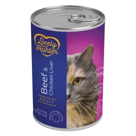 Lovely Hunter Adult cats Beef &amp; Chicken liver Влажный корм для взрослых кошек с говядиной и куриной печенью, 400 г