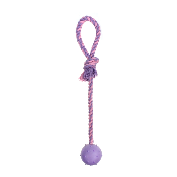 Іграшка для собак MISOKO&amp;CO М&#039;яч з мотузкою, purple, 37x5 cm