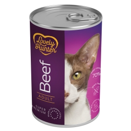 Вологий корм для дорослих котів з яловичиною Lovely Hunter Adult with beef, 400 г