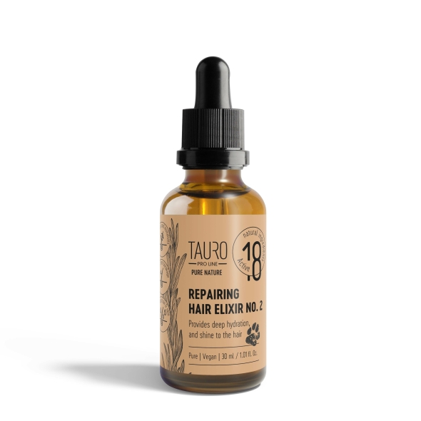 Відновлювальний еліксир для шкіри та шерсті домашніх тварин TAURO PRO LINE Pure Nature Repairing Elixir No. 2, 30ml - 1