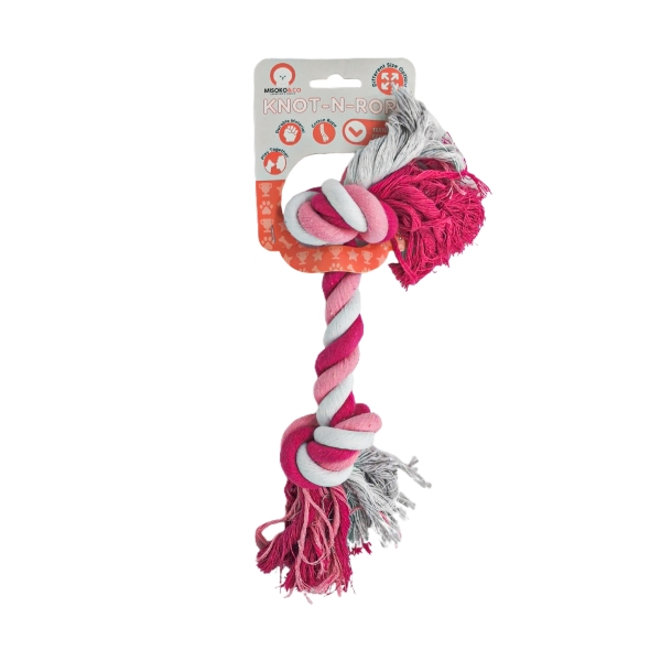 Іграшка для собак MISOKO&amp;CO Кручена мотузка, pink, 15 cm - 1