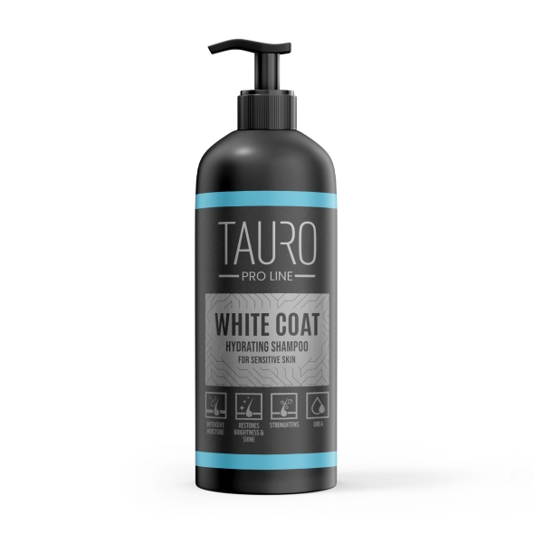 Зволожувальний шампунь для собак і котів з білою шерстю Tauro Pro Line White Coat Hydrating Shampoo 1000 мл