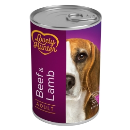 Вологий корм для дорослих собак з яловичиною та ягнятиною Lovely Hunter Adult Beef and Lamb 400 г