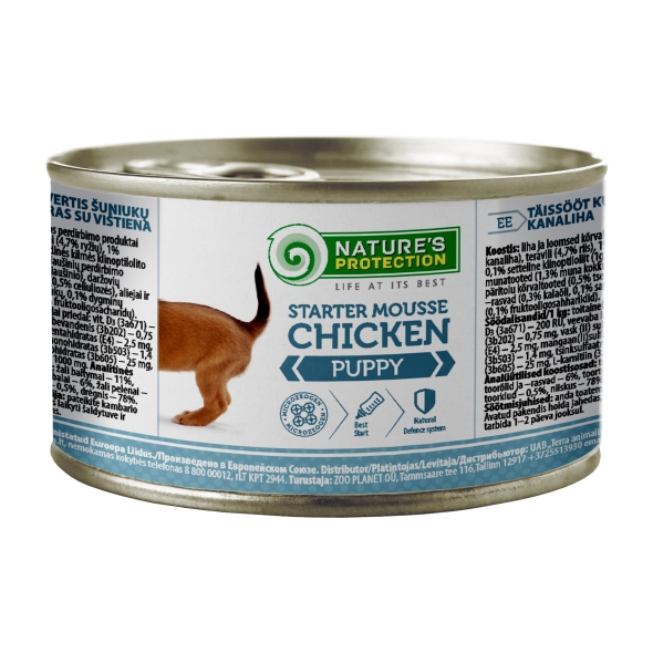 Мус для цуценят Nature&#039;s Protection Puppy Starter Mousse Chicken 200 г