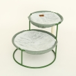 Подвійний лежак для домашніх тварин MISOKO Pet bed, round, double, steel frame, 70x50x40 cm, light green