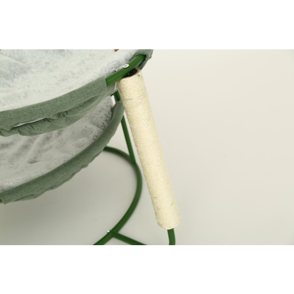 Подвійний лежак для домашніх тварин MISOKO Pet bed, round, double, steel frame, 70x50x40 cm, light green - 2