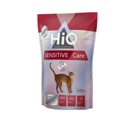 Сухий корм для дорослих котів з чутливим травленням HiQ Sensitive care 400g
