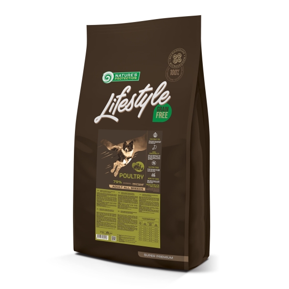 Сухой беззерновой корм для собак всех пород с птицей Nature&#039;s Protection Lifestyle 17 кг