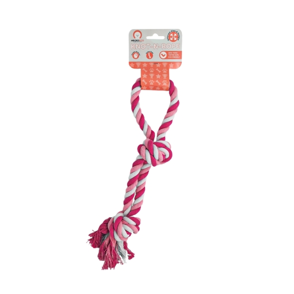 Іграшка для собак MISOKO&amp;CO Мотузкова петля, pink, 40 cm - 1