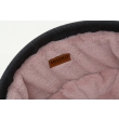 Складаний лежак для домашніх тварин MISOKO Pet bed round plush, 45x45x22 cm, grey and pink - 1