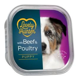 Вологий корм для цуценят з яловичиною та птицею Lovely Hunter Puppy Beef and Poultry 150 г