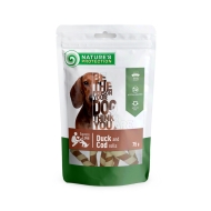 Ласощі для собак, рулетики з качки з тріскою, Nature&#039;s Protection Duck and Cod rolls, 75 г