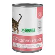 Nature's Protection Adult cats Сhicken &amp; Сheese Влажный корм для кошек с курицей и сыром, 400 г