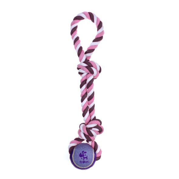 Іграшка для собак MISOKO&amp;CO М&#039;яч з мотузкою, purple, 40 cm