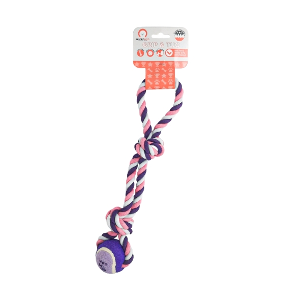 Іграшка для собак MISOKO&amp;CO М&#039;яч з мотузкою, purple, 40 cm - 1