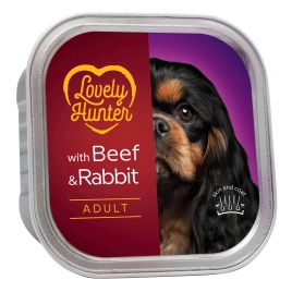 Вологий корм для дорослих собак з яловичиною та кролятиною Lovely Hunter Adult Beef and Rabbit 150 г