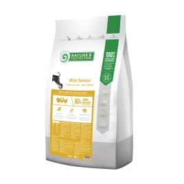 Nature's Protection Mini Senior Small Breeds Сухой корм для пожилых собак от 7 лет малых пород с мясом птицы, 7,5 кг