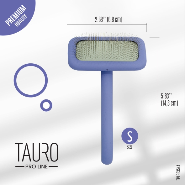 Щітка дерев&#039;яна прямокутна Tauro Pro Line, зубці 11 мм, purple, S - 2