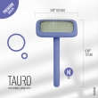 Щітка дерев&#039;яна прямокутна Tauro Pro Line, зубці 11 мм, purple, M - 2