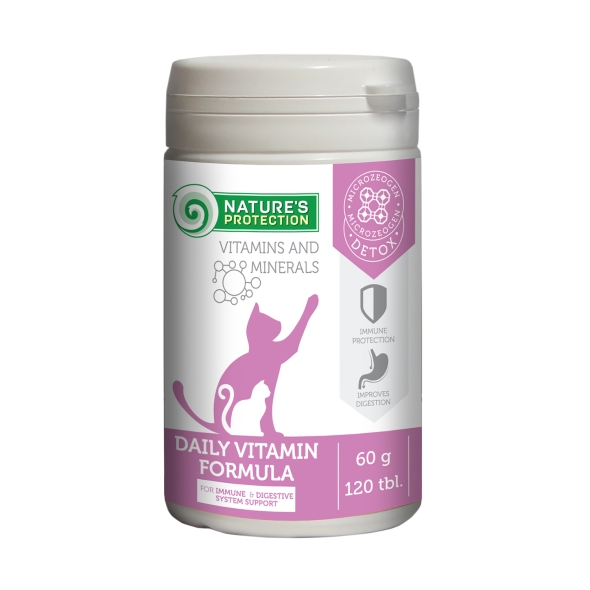 Пищевая добавка для укрепления иммунитета и улучшения пищеварения Nature&#039;s Protection Daily Vitamins Formula, 120 табл.