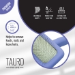 Щітка дерев&#039;яна прямокутна Tauro Pro Line, зубці 11 мм, purple, M - 4