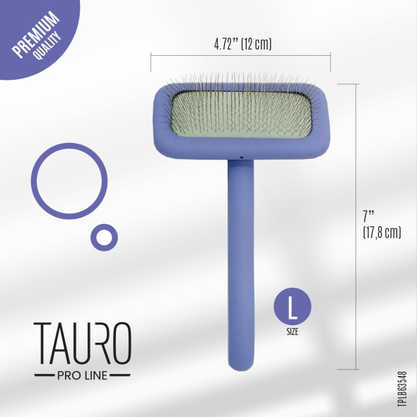 Щітка дерев&#039;яна прямокутна Tauro Pro Line, зубці 11 мм, purple, L - 2