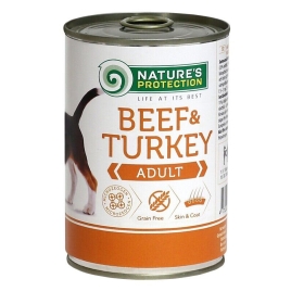 Nature's Protection Adult Beef &amp; Turkey Влажный корм для собак с говядиной и индейкой, 400 г