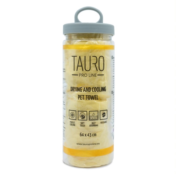 Рушник для сушки та охолодження тварин Tauro Pro Line 64х43 см жовтий