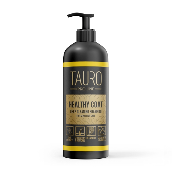 Глибоко очищувальний шампунь для всіх типів шерсті Tauro Pro Line Healthy Coat Deep Cleaning Shampoo 1000 мл