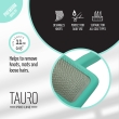 Щітка дерев&#039;яна прямокутна Tauro Pro Line, зубці 11 мм, mint, L - 4