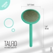 Щітка дерев&#039;яна кругла Tauro Pro Line, зубці 11 мм, mint, M - 2