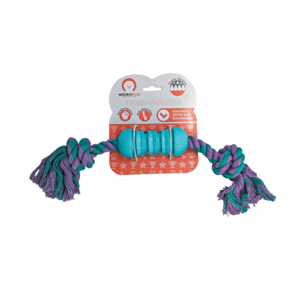 Іграшка для собак MISOKO&amp;CO Салямі з мотузкою, blue, 50 cm - 1