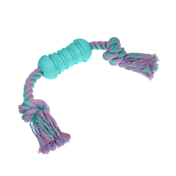 Іграшка для собак MISOKO&amp;CO Салямі з мотузкою, blue, 50 cm
