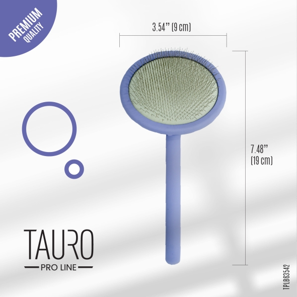 Щітка дерев&#039;яна кругла Tauro Pro Line, зубці 11 мм, purple, M - 3