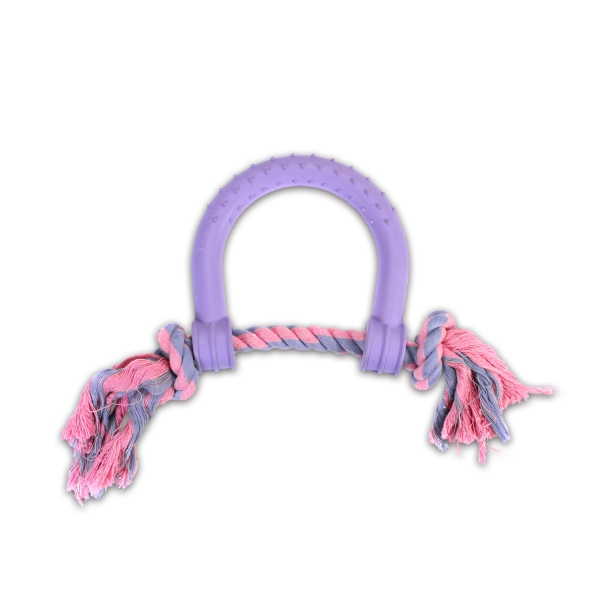 Іграшка для собак MISOKO&amp;CO Підкова з мотузкою, purple, 30х15 cm