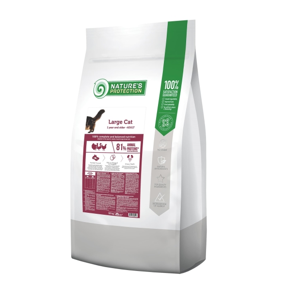 Сухий корм для дорослих котів великих порід Nature&#039;s Protection Large cat 18кг