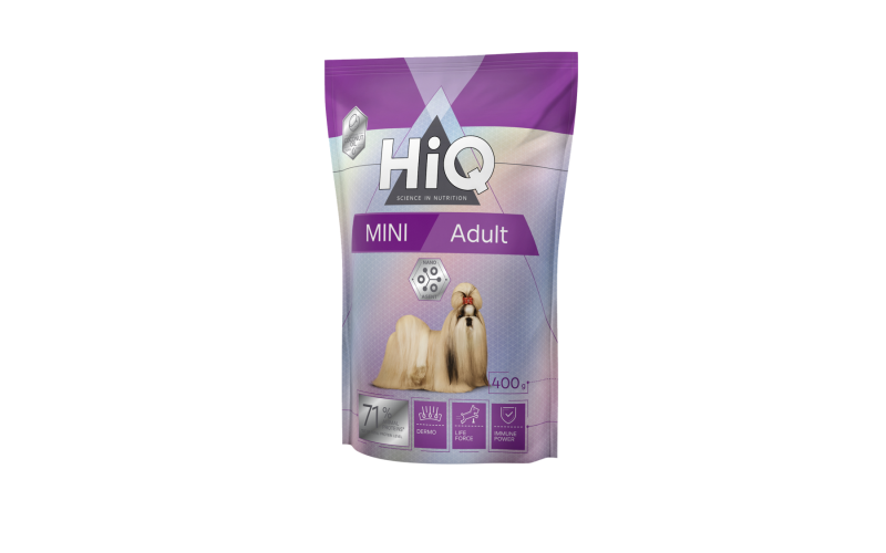 HiQ Mini Adult Сухой корм для взрослых собак малых пород, 400 г купить ...