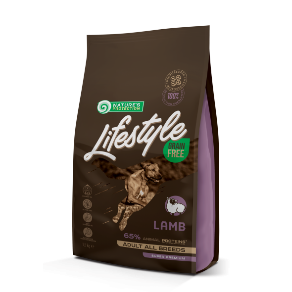Сухой беззерновой корм с ягненком для собак всех пород Nature&#039;s Protection Lifestyle 1,5 кг