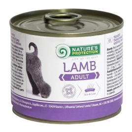 Вологий корм для дорослих собак всіх порід з ягнятиною Nature&#039;s Protection Adult Lamb 200г