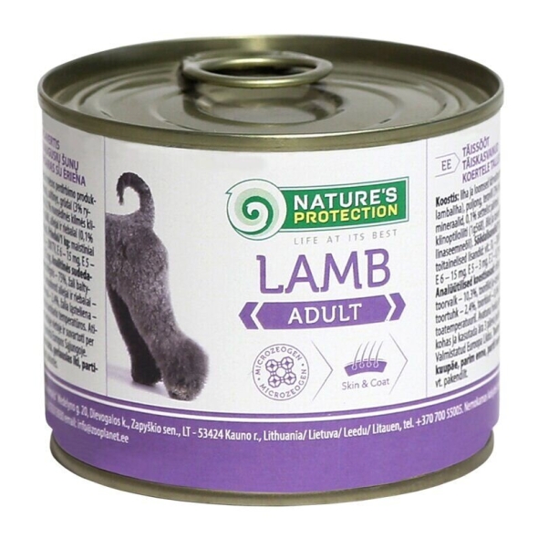 Nature's Protection Adult Lamb Влажный корм для собак с ягненком, 200 г
