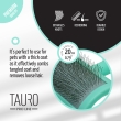 Tauro Pro Line Щетка пластиковая, зубчики 20 мм, тонкие, мятные, 6,5 х 10,5 см. - 3