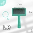 Tauro Pro Line Щетка пластиковая, зубчики 20 мм, тонкие, мятные, 6,5 х 10,5 см. - 2